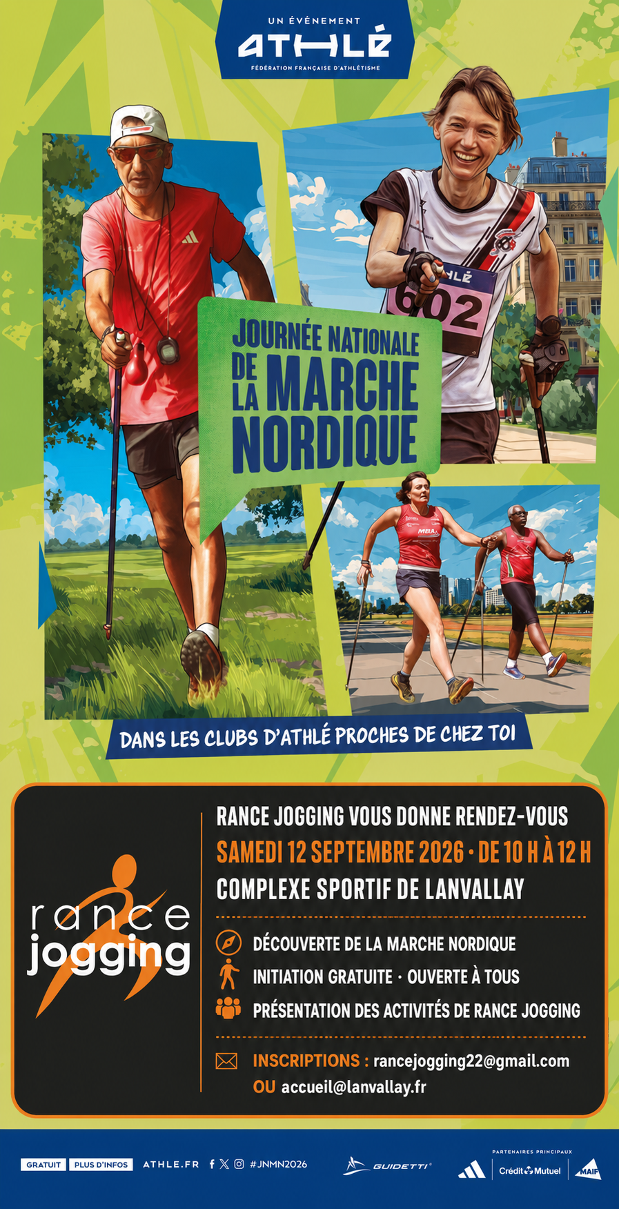 Découverte marche nordique et course à pied